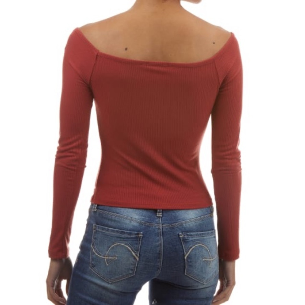 Ambiance Off The Shoulder Shirt - Picture 2 of 8